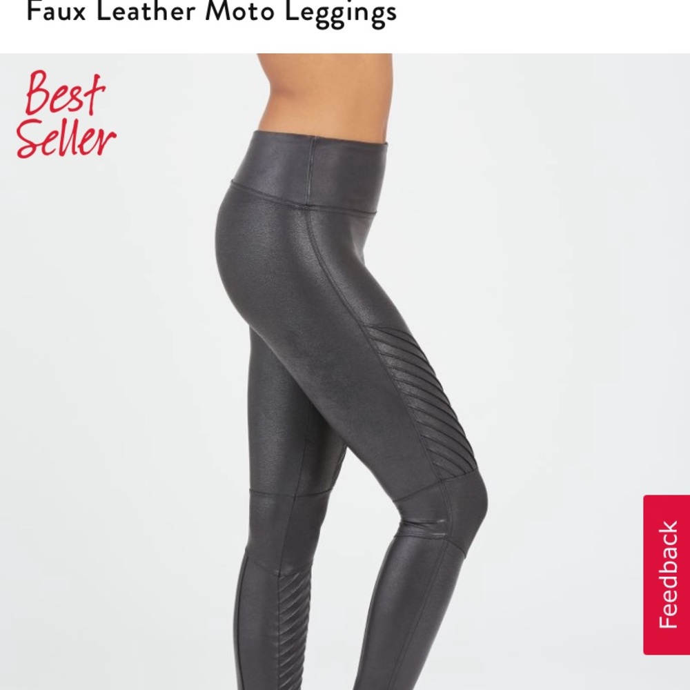 Spanx Moro faux leather leggings size M